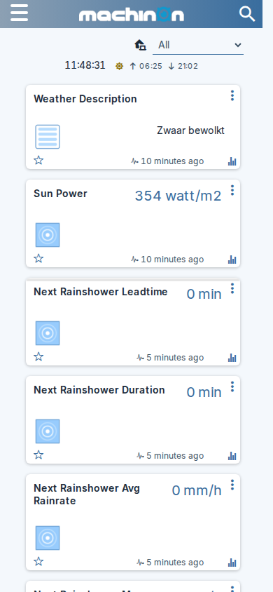 The Utility page on a phone